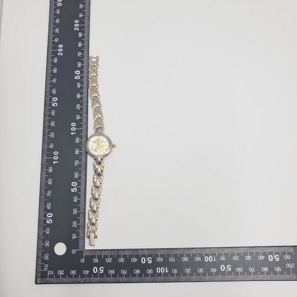 Disney Time Works Mickey Mouse Silver and Gold Metal Band Women's Watch - Picture 12 of 13